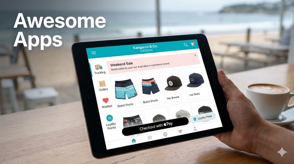 Shopify store transformed into native mobile app with product browsing and checkout