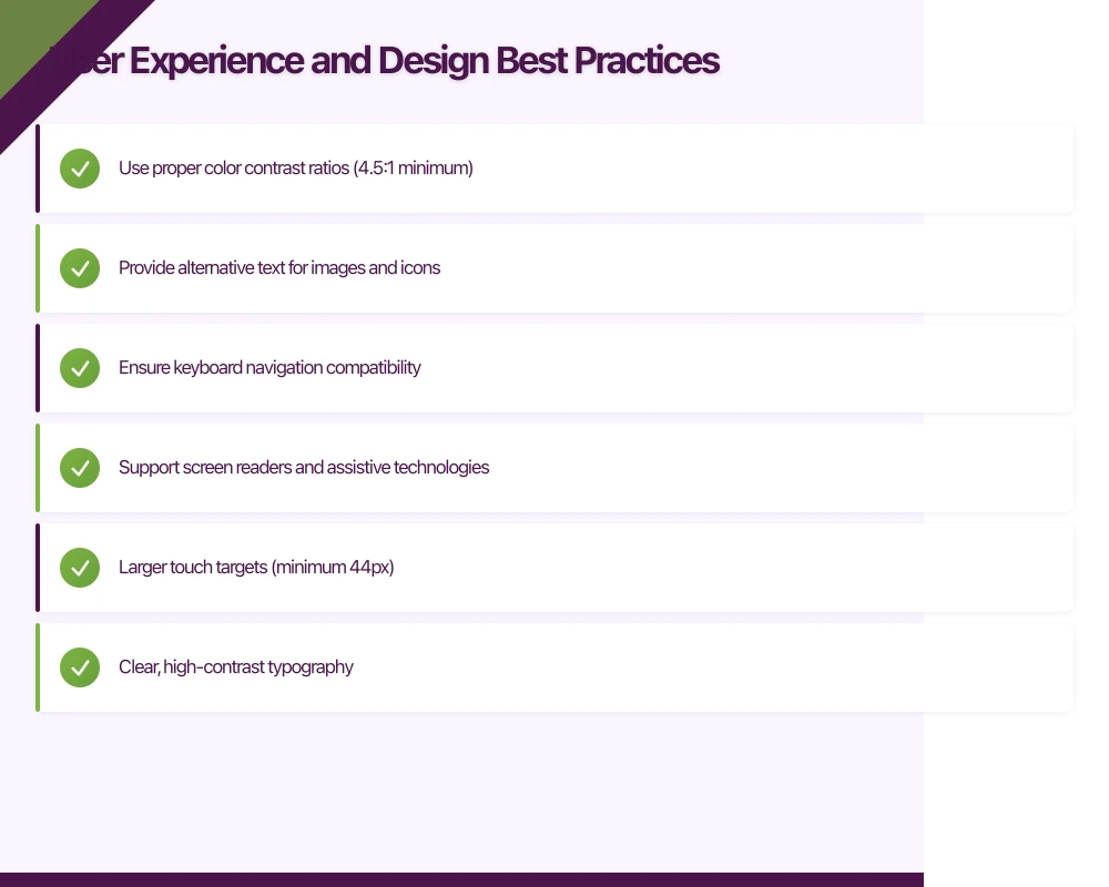 User Experience and Design Best Practices Infographic