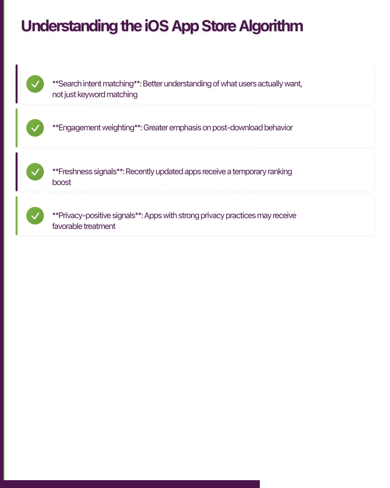 Understanding the iOS App Store Algorithm Infographic