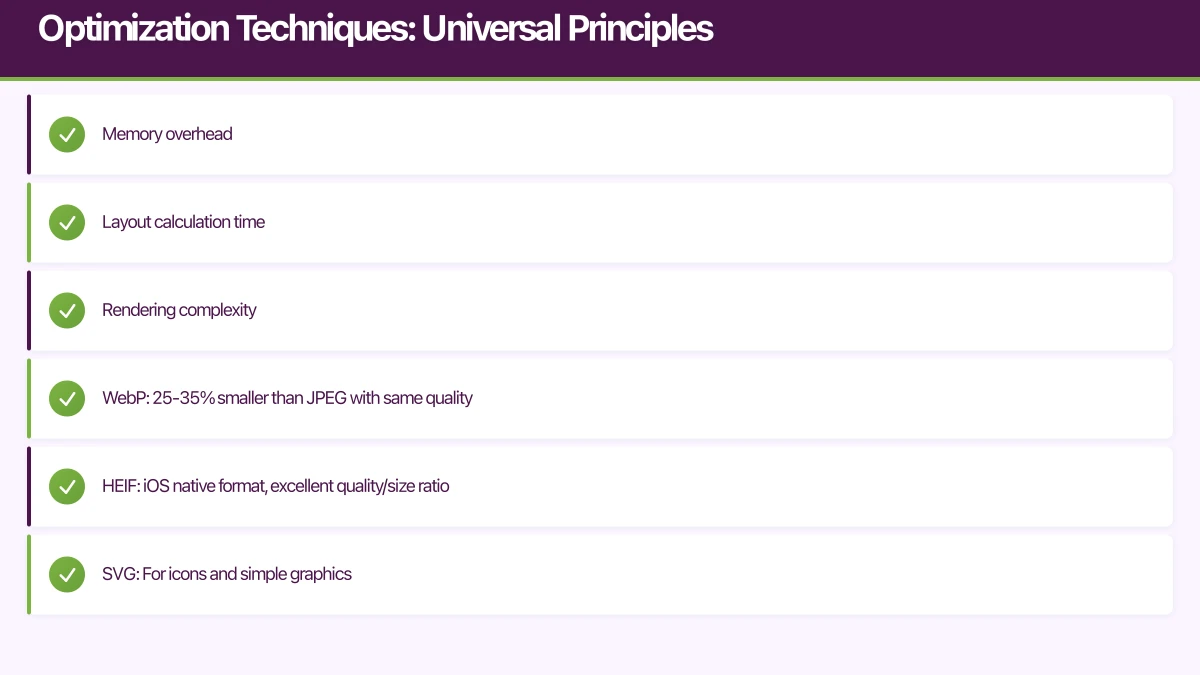 Optimization Techniques: Universal Principles Infographic