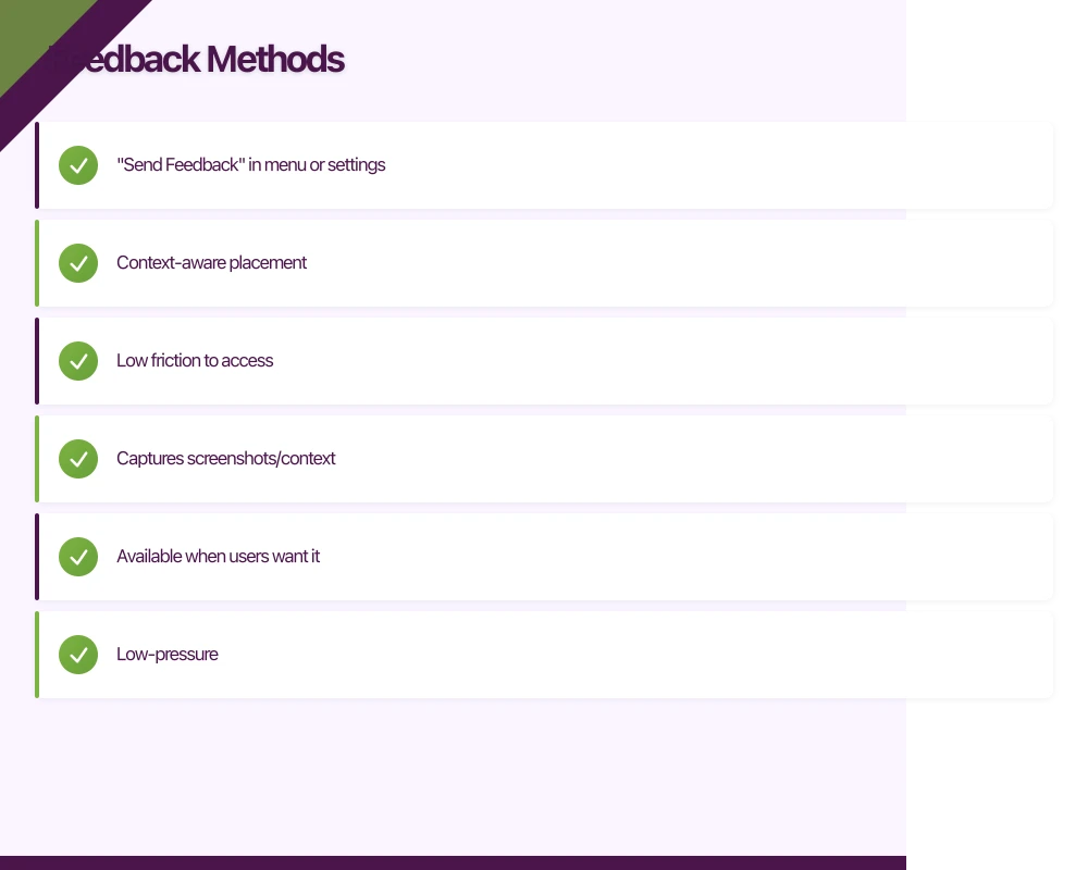 Feedback Methods Infographic