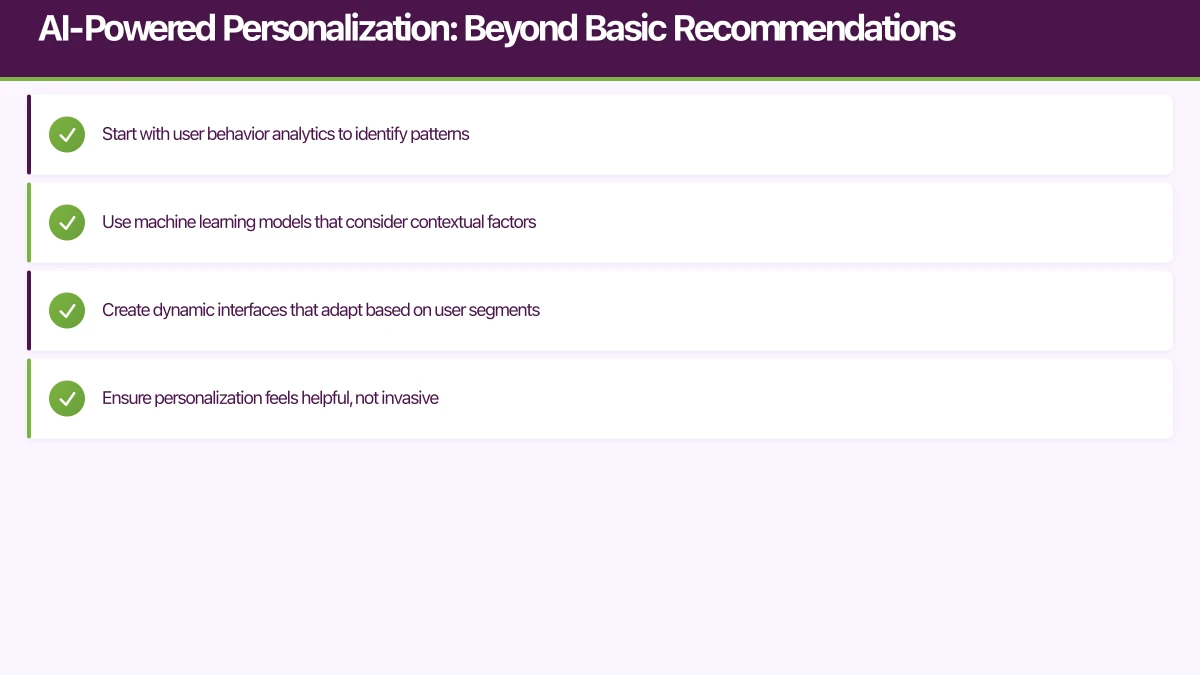 AI-Powered Personalization: Beyond Basic Recommendations Infographic